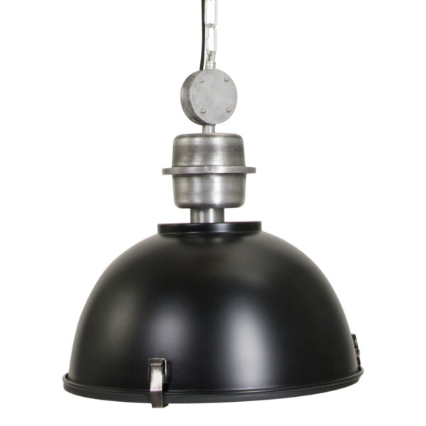 Steinhauer Bikkel fabriekslamp - glasplaat - Ø42 cm - robuuste details - zwart - Image 11
