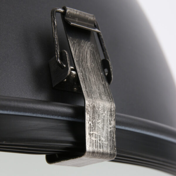 Steinhauer Bikkel fabriekslamp - glasplaat - Ø42 cm - robuuste details - zwart - Image 4