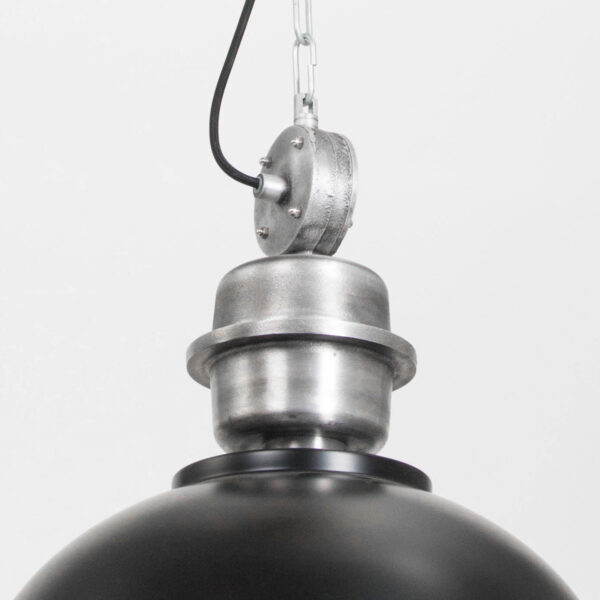 Steinhauer Bikkel fabriekslamp - glasplaat - Ø42 cm - robuuste details - zwart - Image 5