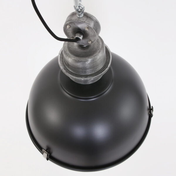 Steinhauer Bikkel fabriekslamp - glasplaat - Ø42 cm - robuuste details - zwart - Image 6