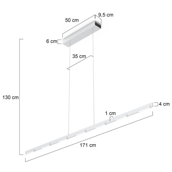 Steinhauer Bloc hanglamp – Ingebouwd (LED) – staal en transparant - Image 5