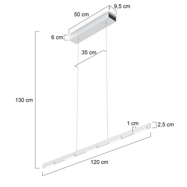Steinhauer Bloc hanglamp – Ingebouwd (LED) – staal en transparant - Image 5