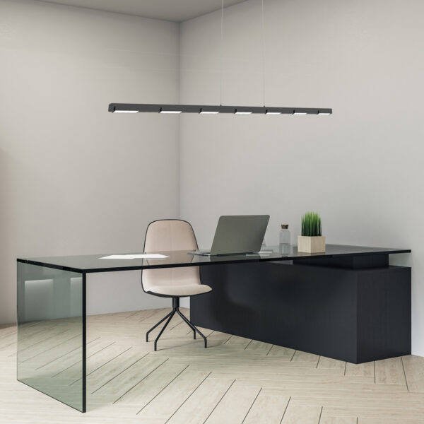 Steinhauer Bloc hanglamp – Ingebouwd (LED) – transparant en zwart - Image 2