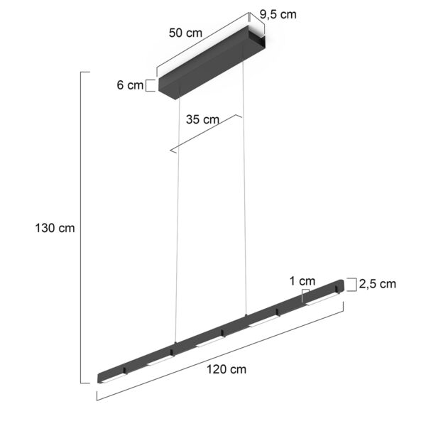 Steinhauer Bloc hanglamp – Ingebouwd (LED) – transparant en zwart - Image 6