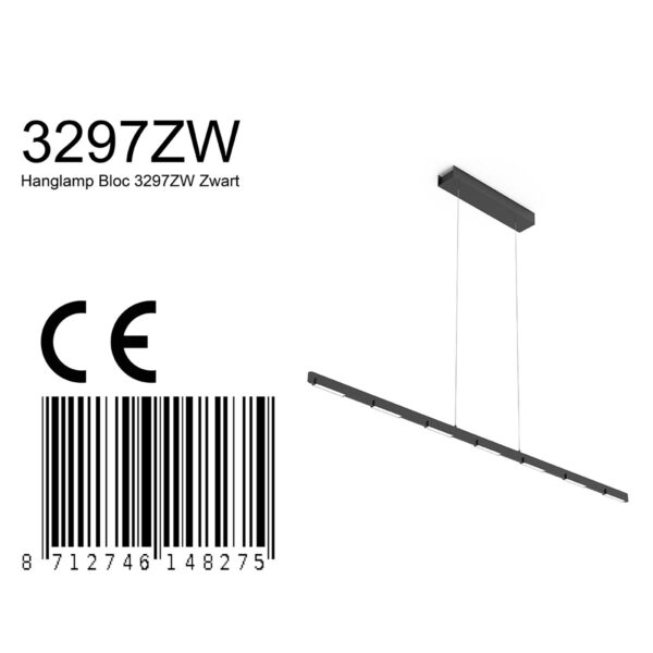 Steinhauer Bloc hanglamp – Ingebouwd (LED) – transparant en zwart - Image 7