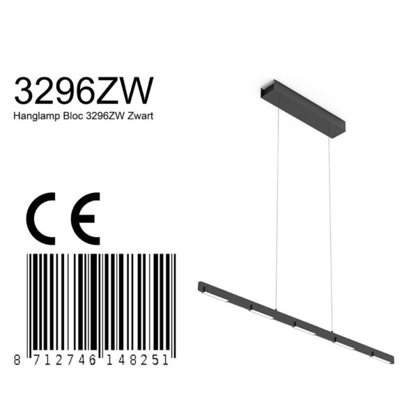 Steinhauer Bloc hanglamp – Ingebouwd (LED) – transparant en zwart - Image 7