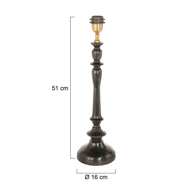 Klassieke zwarte voet goud tafellamp Steinhauer Bois - Image 5