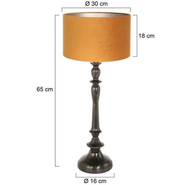 Steinhauer Bois tafellamp –– antiekzwart en goud - Image 5