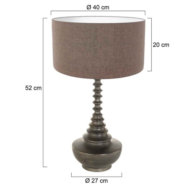Klassieke zwart bruine tafellamp Steinhauer Bois - Image 5