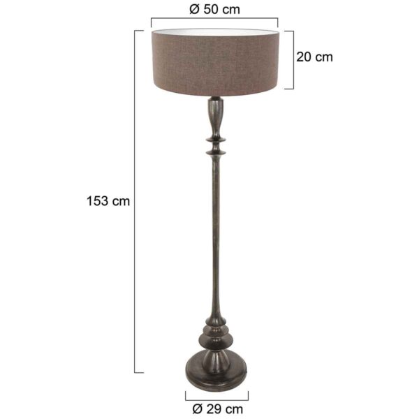 Rustieke bruin zwarte vloerlamp Steinhauer Bois - Image 5