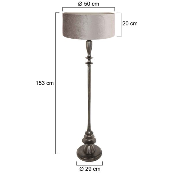 Klassieke zilver zwarte vloerlamp Steinhauer Bois - Image 5