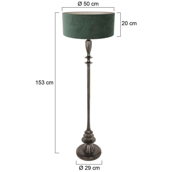 Vintage vloerlamp groen fluweel zwart Steinhauer Bois - Image 5