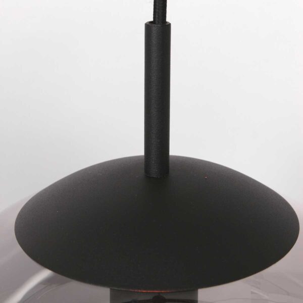 Steinhauer Bollique hanglamp – In hoogte verstelbaar – E27 (grote fitting) – smokeglas en zwart - Image 2