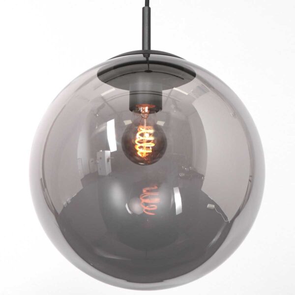 Steinhauer Bollique hanglamp – In hoogte verstelbaar – E27 (grote fitting) – smokeglas en zwart - Image 3