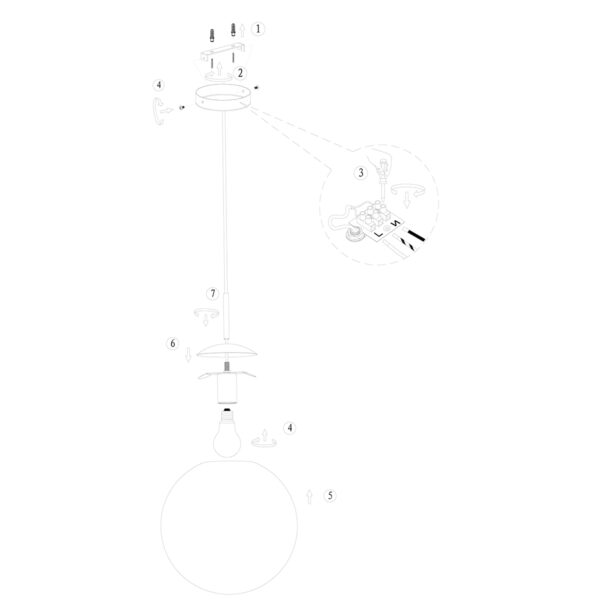 Steinhauer Bollique hanglamp – In hoogte verstelbaar – E27 (grote fitting) – smokeglas en zwart - Image 7
