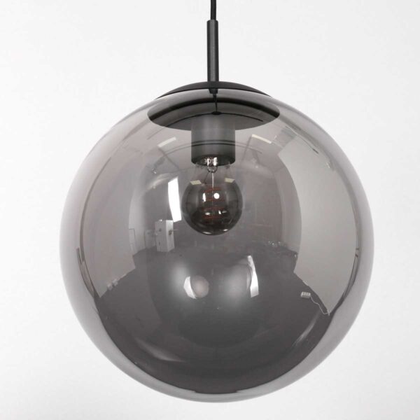 Steinhauer Bollique hanglamp – In hoogte verstelbaar – E27 (grote fitting) – smokeglas en zwart - Image 10