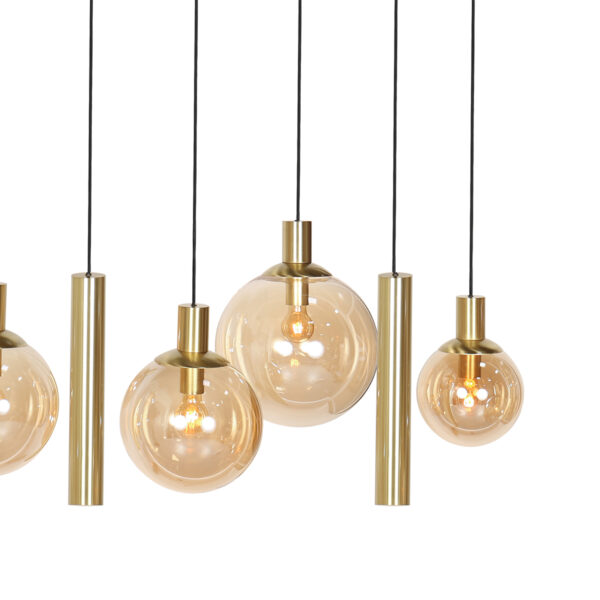 Steinhauer Bollique hanglamp – In hoogte verstelbaar – E27 + GU10 – messing en zwart - Image 4