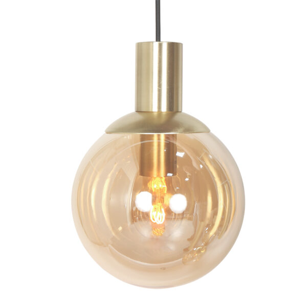 Steinhauer Bollique hanglamp – In hoogte verstelbaar – E27 + GU10 – messing en zwart - Image 5