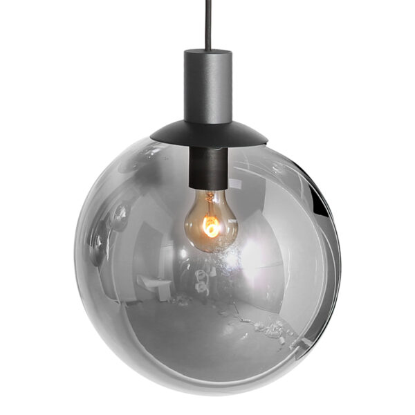 Steinhauer Bollique hanglamp – In hoogte verstelbaar – E27 + GU10 – smokeglas en zwart - Image 7