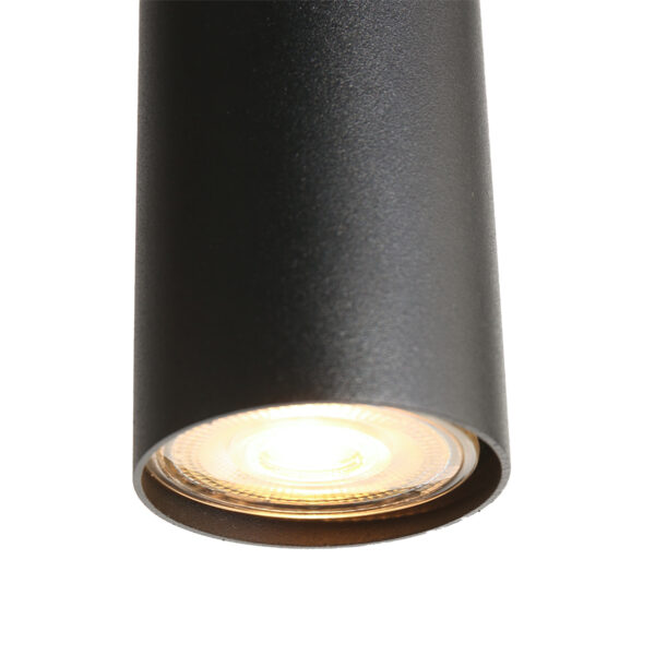 Steinhauer Bollique hanglamp – In hoogte verstelbaar – E27 + GU10 – smokeglas en zwart - Image 10