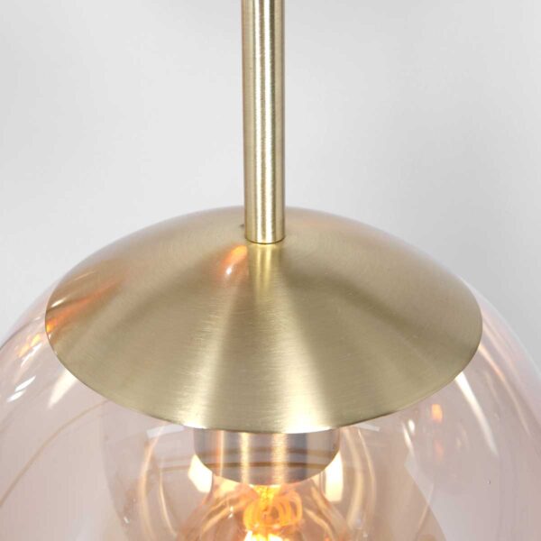 Steinhauer Bollique hanglamp – In hoogte verstelbaar – E27 (grote fitting) – amberkleurig en zwart - Image 3