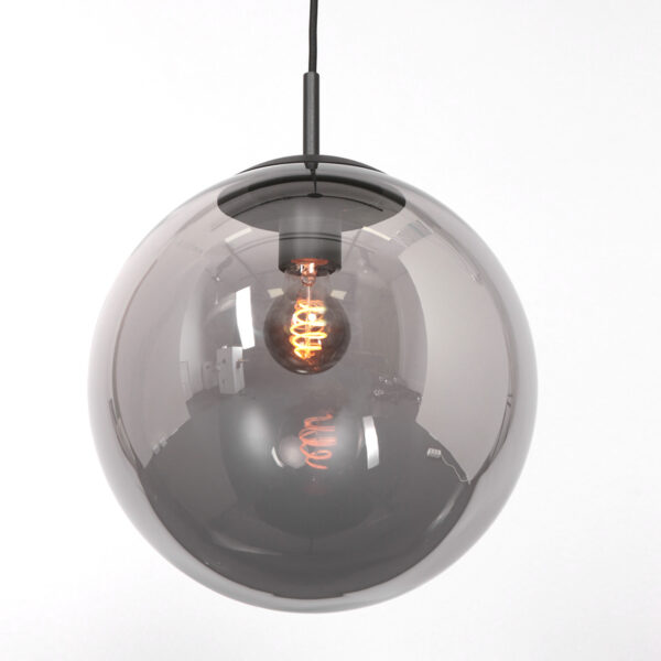 Steinhauer Bollique hanglamp – In hoogte verstelbaar – E27 (grote fitting) – smokeglas en zwart - Image 4