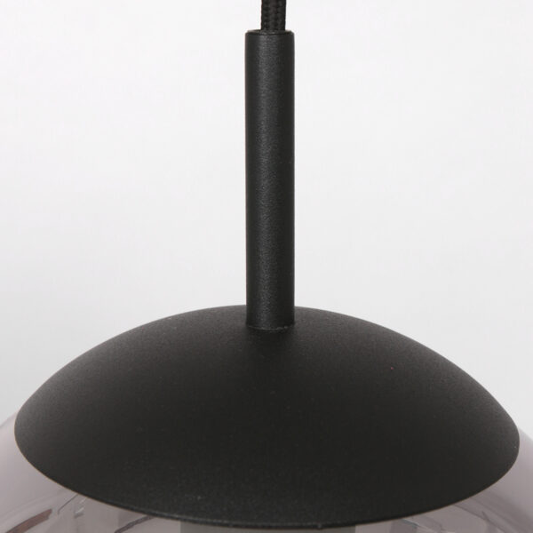 Steinhauer Bollique hanglamp – In hoogte verstelbaar – E27 (grote fitting) – smokeglas en zwart - Image 5