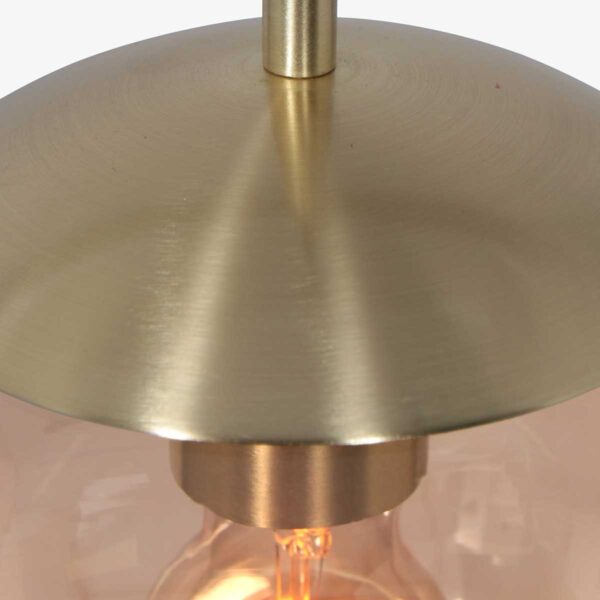 Steinhauer Bollique hanglamp – In hoogte verstelbaar – E27 (grote fitting) – amberkleurig en messing en zwart - Afbeelding 10