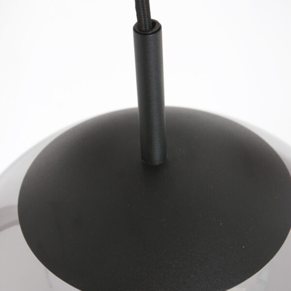 Steinhauer Bollique hanglamp - drielichts - rookglas - E27 - verstelbaar in hoogte - zwart - Image 5