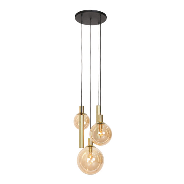 Steinhauer Bollique hanglamp – E27 + GU10 – messing en zwart - Image 7