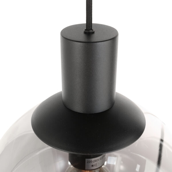 Steinhauer Bollique hanglamp – In hoogte verstelbaar – E27 + GU10 – smokeglas en zwart - Image 3