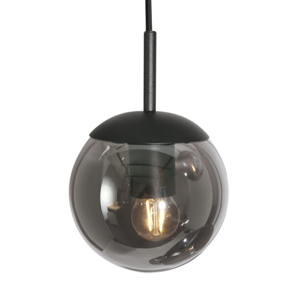 Steinhauer Bollique Videlamp -  5 lichts - rook glas - 5 bollen - zwart - Image 12