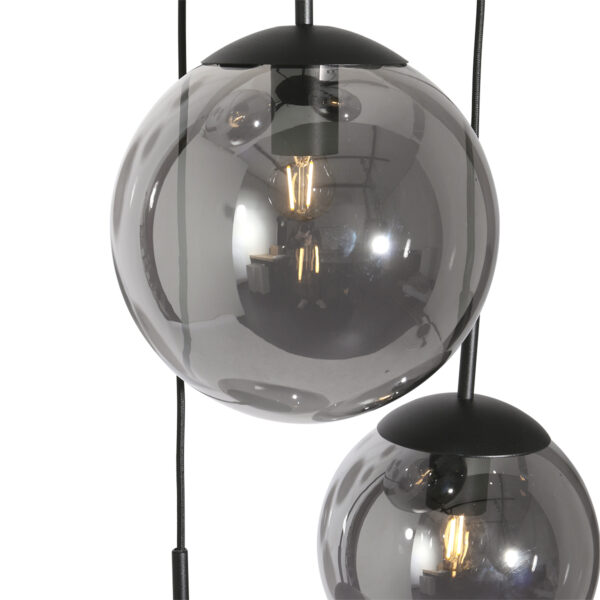 Steinhauer Bollique Videlamp -  5 lichts - rook glas - 5 bollen - zwart - Image 13