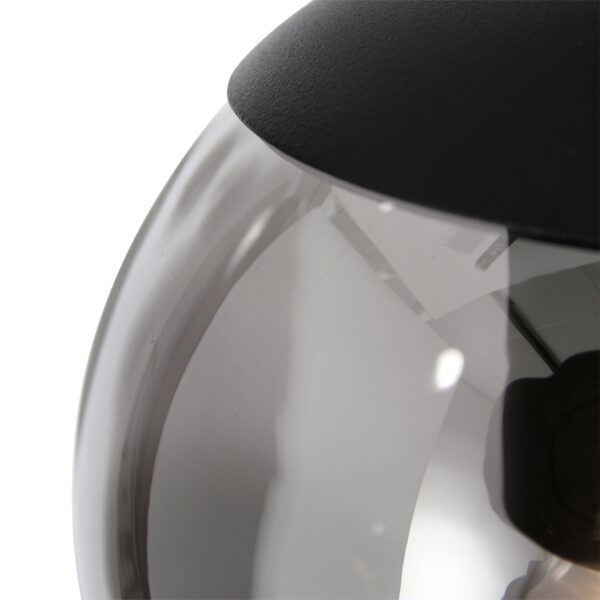 Steinhauer Bollique Videlamp -  5 lichts - rook glas - 5 bollen - zwart - Image 4