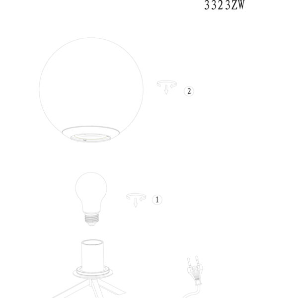 Steinhauer Bollique tafellamp - rookglas - E27 - 26 cm hoog - zwart - Image 7