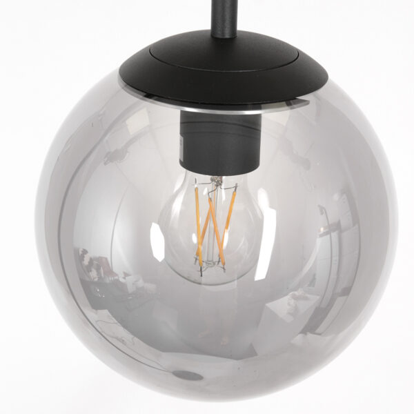 Steinhauer Bollique vloerlamp - rookglazen bol - 149 cm hoog - E27 - zwart - Image 11