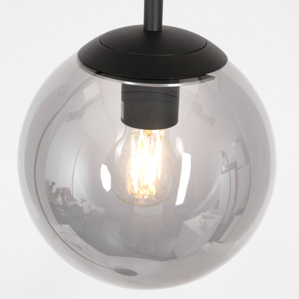 Steinhauer Bollique vloerlamp - rookglazen bol - 149 cm hoog - E27 - zwart - Image 10