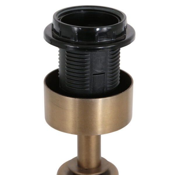 Steinhauer Brass lampenvoet - cilinder - 22 cm hoog - E27 - zonder kap - brons - Afbeelding 2