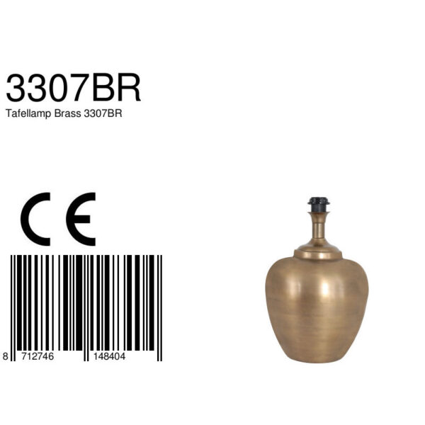 Steinhauer Brass lampenvoet - vaaslamp - 35 cm hoog - E27 - zonder kap - brons - Image 7