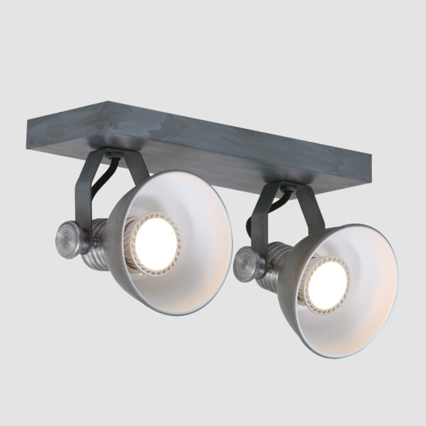 Steinhauer Brooklyn plafondlamp - 2 spots - draaibaar & kantelbaar - incl. led - verweerd grijs - Image 12