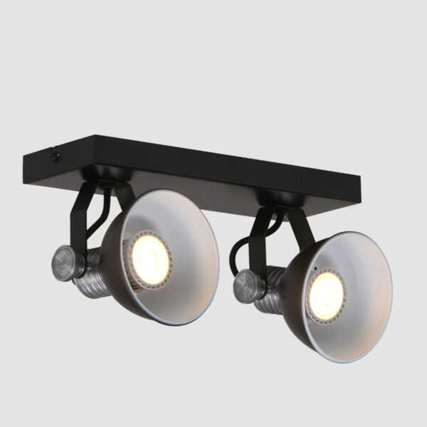 Steinhauer Brooklyn plafondlamp - 2 spots - draaibaar & kantelbaar - incl. led - zwart - Image 12