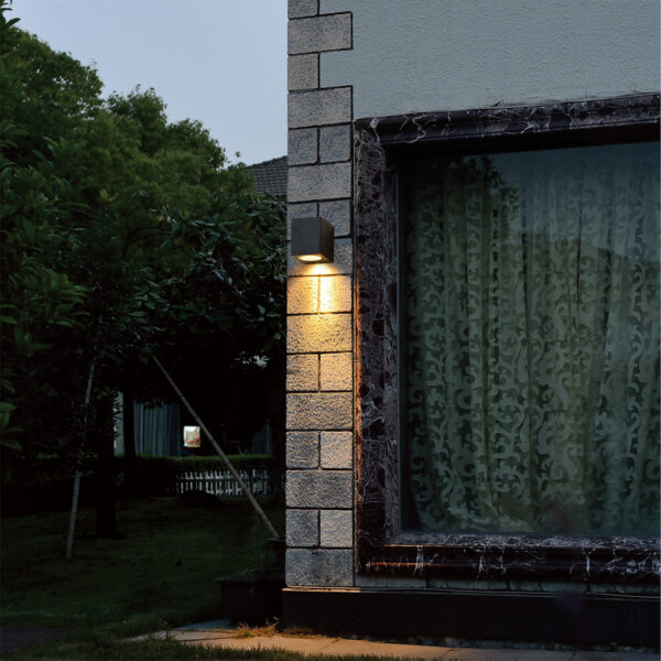 Shada Square wandlamp - buiten - 8 cm hoog - incl. GU10 - zwart - Image 2