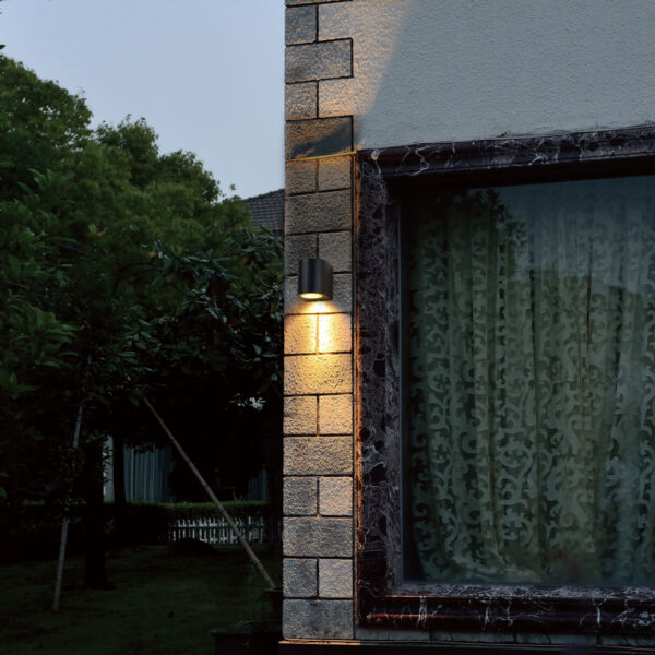 Shada Sacramento wandlamp - buiten - IP44 - 9 cm hoog -  incl. lichtbron - zwart - Image 2