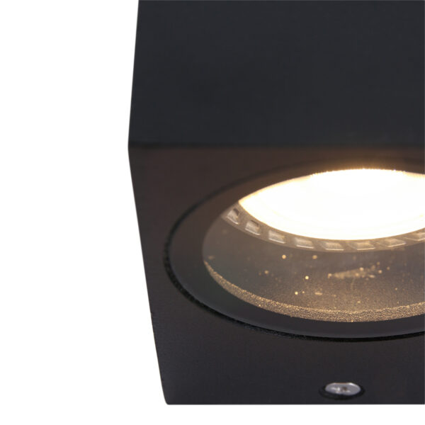 Shada Square wandlamp - buiten - 8 cm hoog - incl. GU10 - zwart - Image 4
