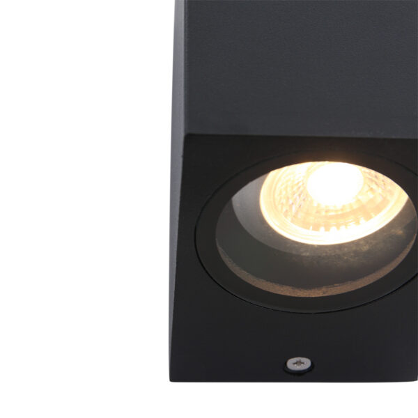 Shada Santa Francisco wandlamp - buiten - 15 cm hoog - incl. GU10 - zwart - Image 4