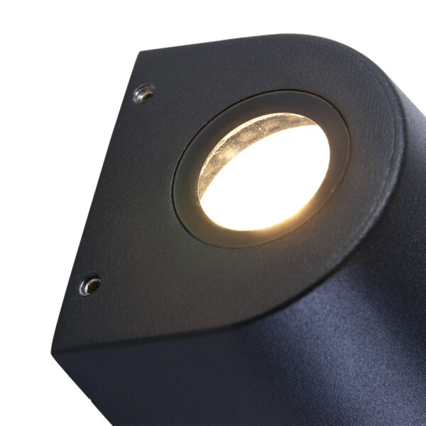 Shada Los Angeles wandlamp - buiten - IP44 - 16 cm hoog -  incl. lichtbron - zwart - Image 4