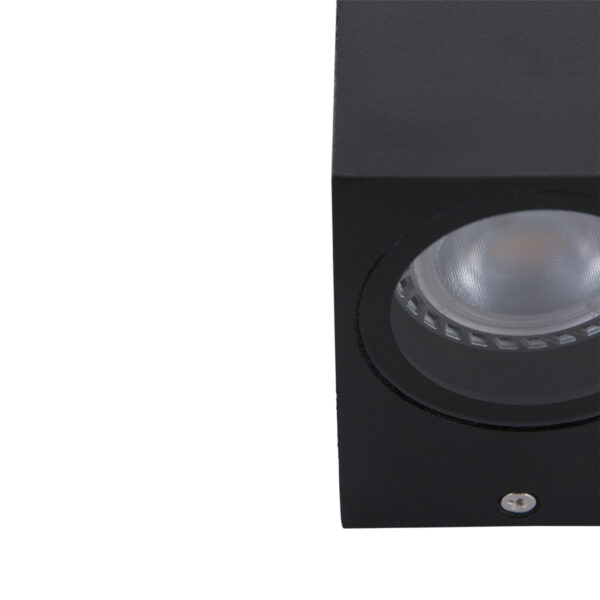 Shada Square wandlamp - buiten - 8 cm hoog - incl. GU10 - zwart - Image 5