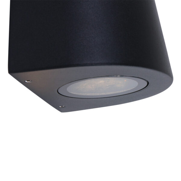 Shada Los Angeles wandlamp - buiten - IP44 - 16 cm hoog -  incl. lichtbron - zwart - Image 5