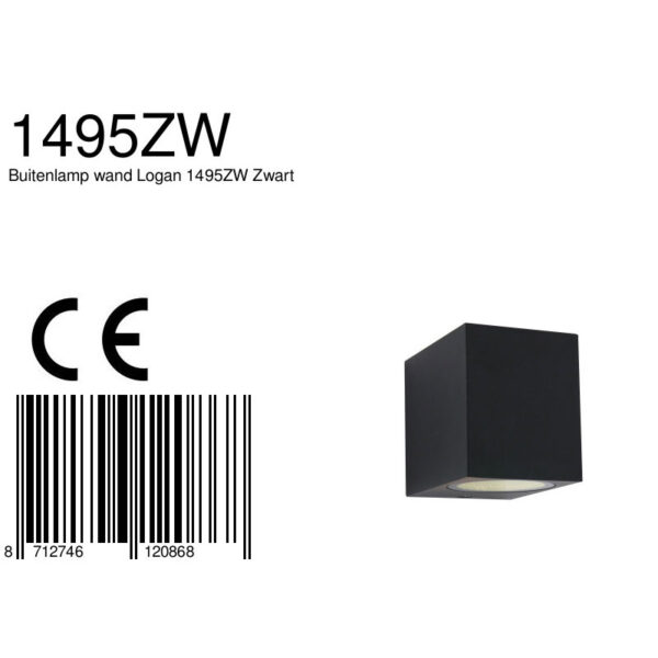 Shada Square wandlamp - buiten - 8 cm hoog - incl. GU10 - zwart - Image 8