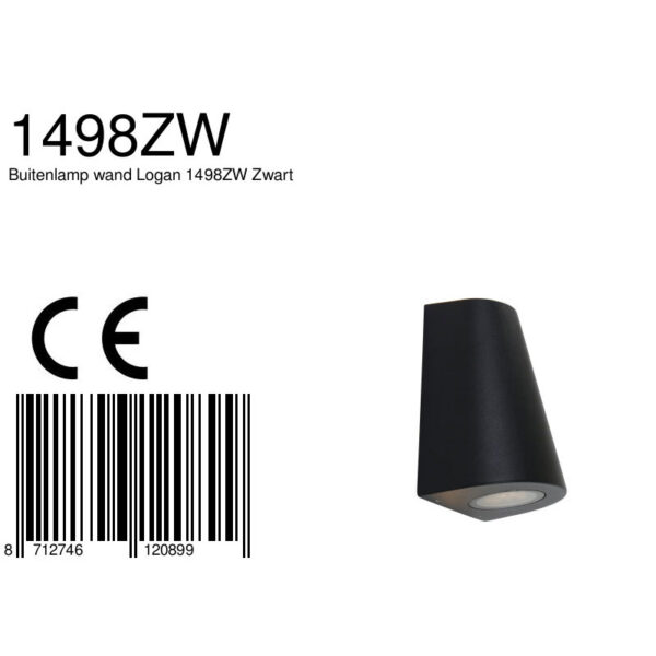 Shada Los Angeles wandlamp - buiten - IP44 - 16 cm hoog -  incl. lichtbron - zwart - Image 8